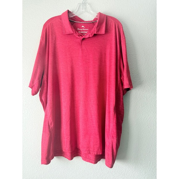 Tommy Bahama Island Zone Red Heathered Polo Shirt XXXL UPF 30 Golf Casual - Picture 2 of 7